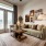 Spacious living room with large patio doors